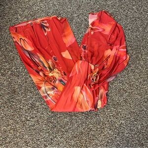 Red Floral Maxi Dress